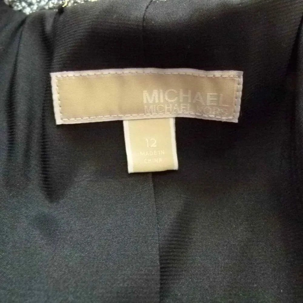 LKNW Michael Kors Tweed Fringe Blazer jacket 12